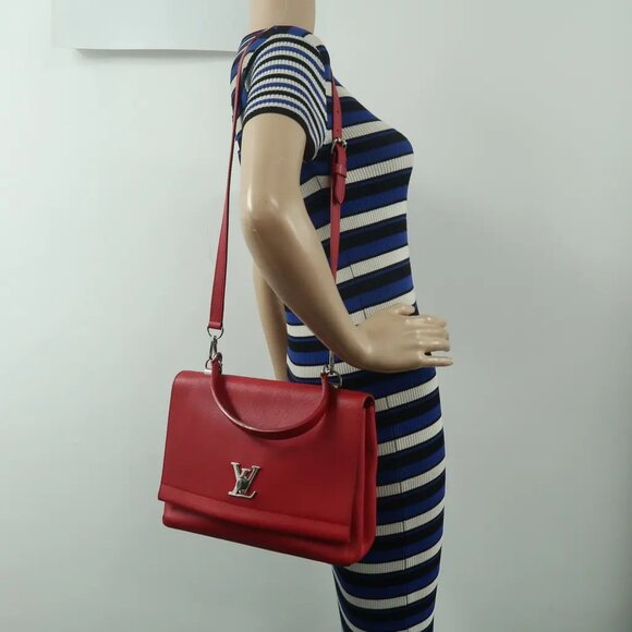 Louis Vuitton Lockme Red Leather Satchel 1022-032225 - Picture 12 of 12